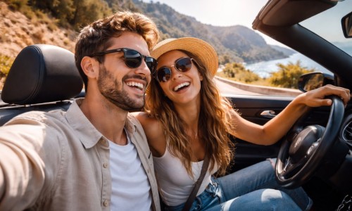 Stelletje op roadtrip