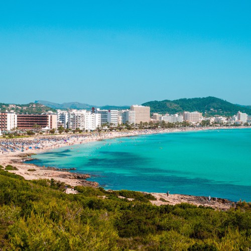 Overzicht strand Cala Millor