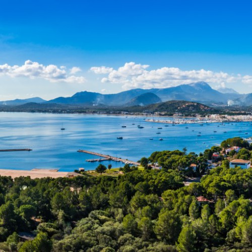 Panorama van de baai