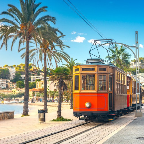 De tram tussen Sóller en Port de Sóller